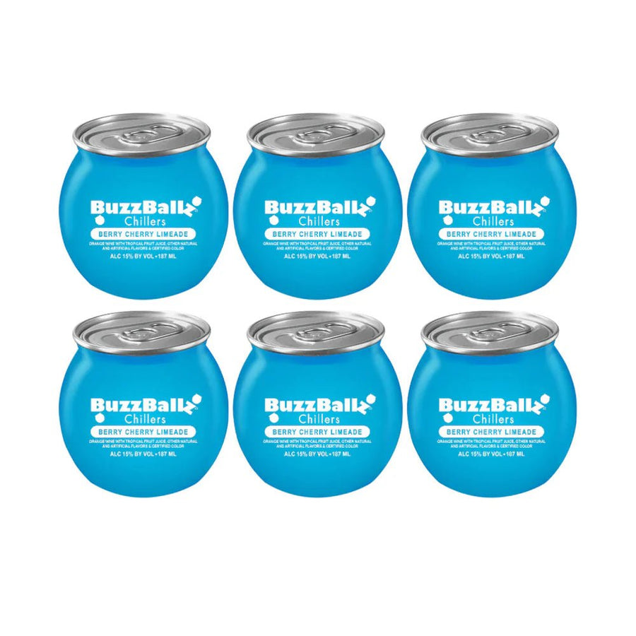 BuzzBallz Cocktails - Blue Buzzballz Berry Cherry Limeade 200ml 6pack Ball Bundle - Bottles2Gift