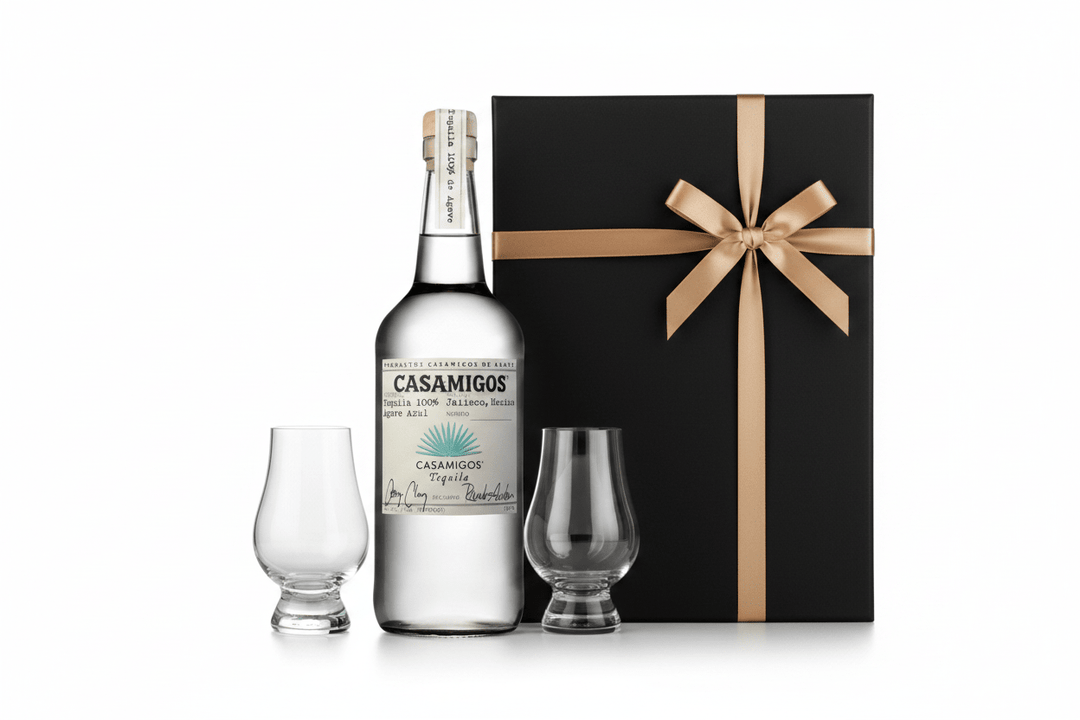 Casamigos Blanco Tequila Gift Set W/ Gift Box and 2 Tasting Glasses - Bottles2Gift