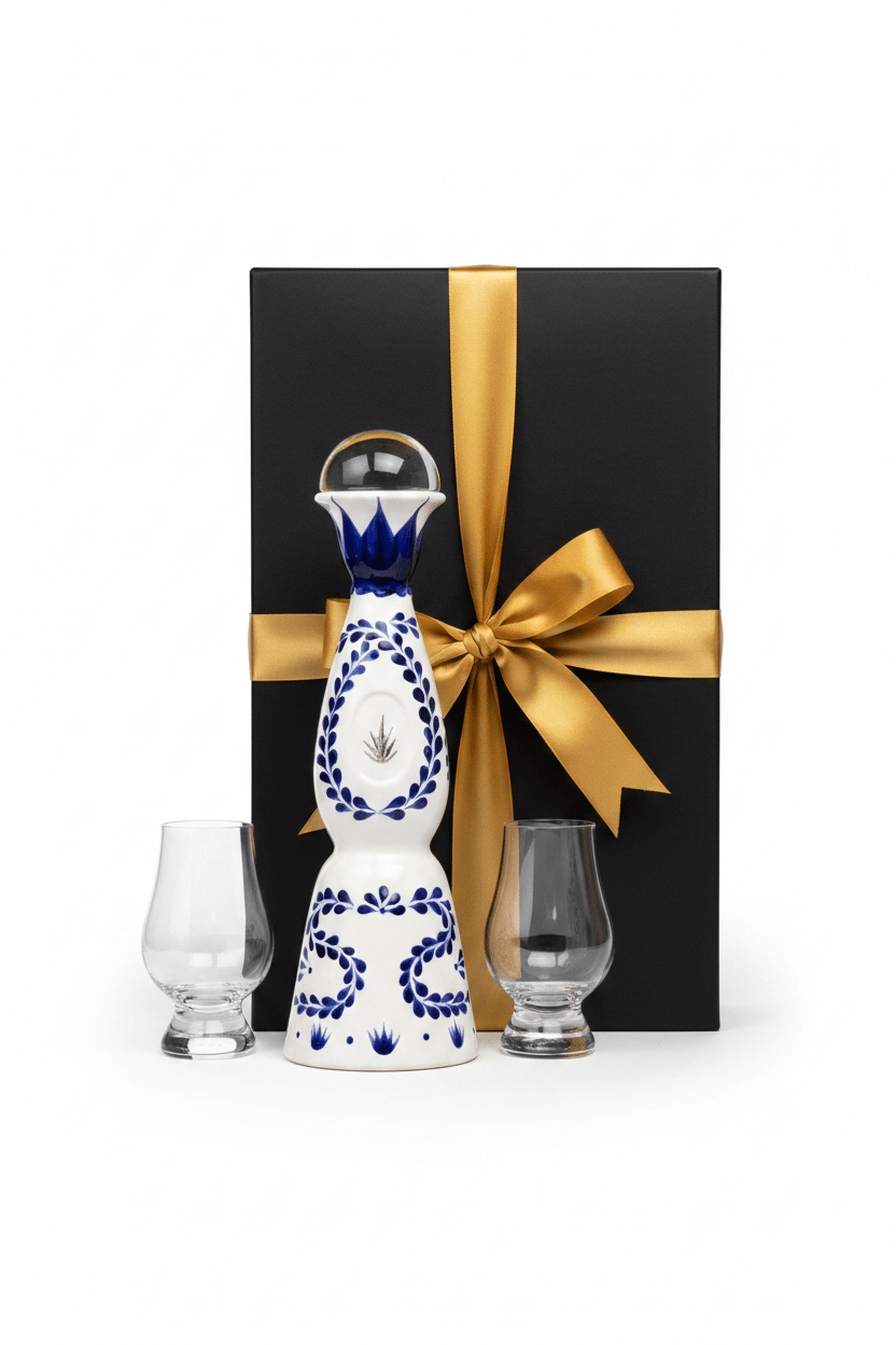 Clase Azul Reposado Tequila Gift Box W/ 2 Tequila Glasses 750ml - Bottles2Gift