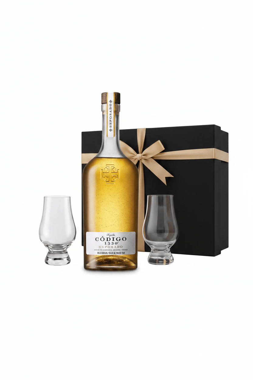 Código 1530 Reposado Tequila Gift Set W/ Gift Box and Glasses - Bottles2Gift