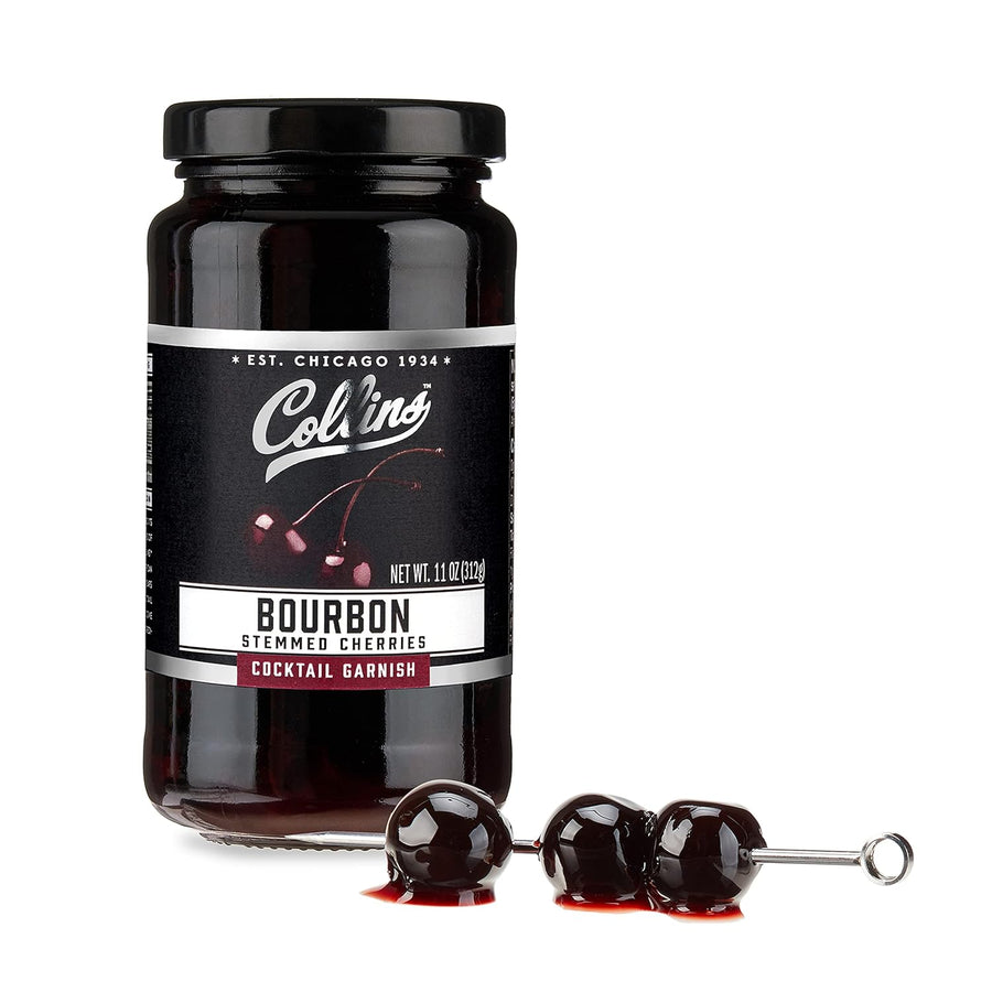 Collins Bourbon Stemmed Cocktail Cherries - Bottles2Gift