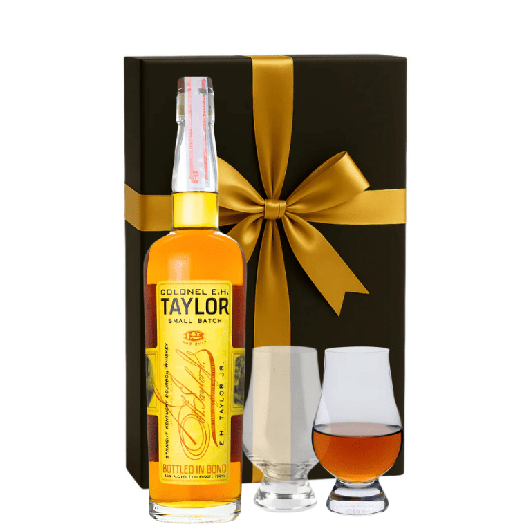 Colonel E.H. Taylor Single Barrel Bourbon Gift Set W/Gift Box and Glasses 750ml - Bottles2Gift