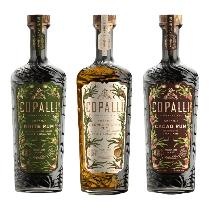 Copalli Belizean Rum Bundle, White Rum, Barrel Rested Rum, Cacoa Rum 750ml - Bottles2Gift