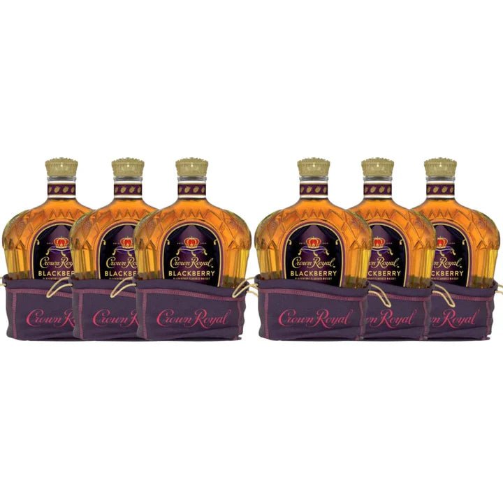 Crown Royal Blackberry 750ml 6 - Pack Bottle Bundle - Bottles2Gift