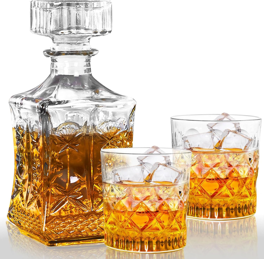 Crystal Decanter & Whiskey Glass Set - Bottles2Gift