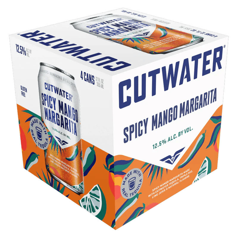 Cutwater Cocktails - Spicy Mango Margarita - 4 Pack - Bottles2Gift