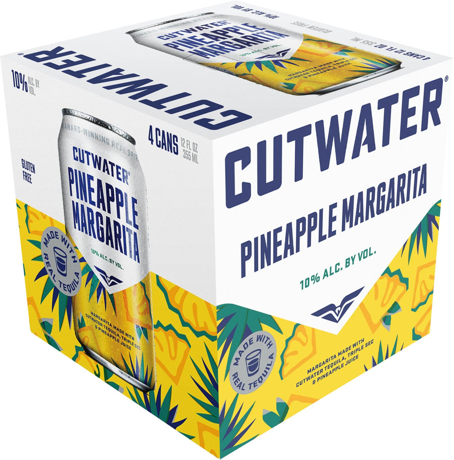 Cutwater Cocktails - Tequila Pineapple Margarita - 4 Pack - Bottles2Gift