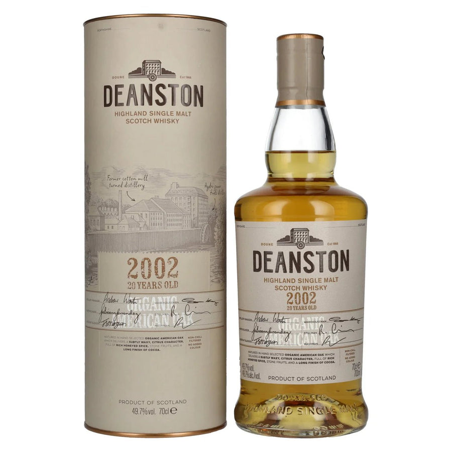 Deanston 20 Year Organic American Oak Single Malt Scotch Whisky - Bottles2Gift