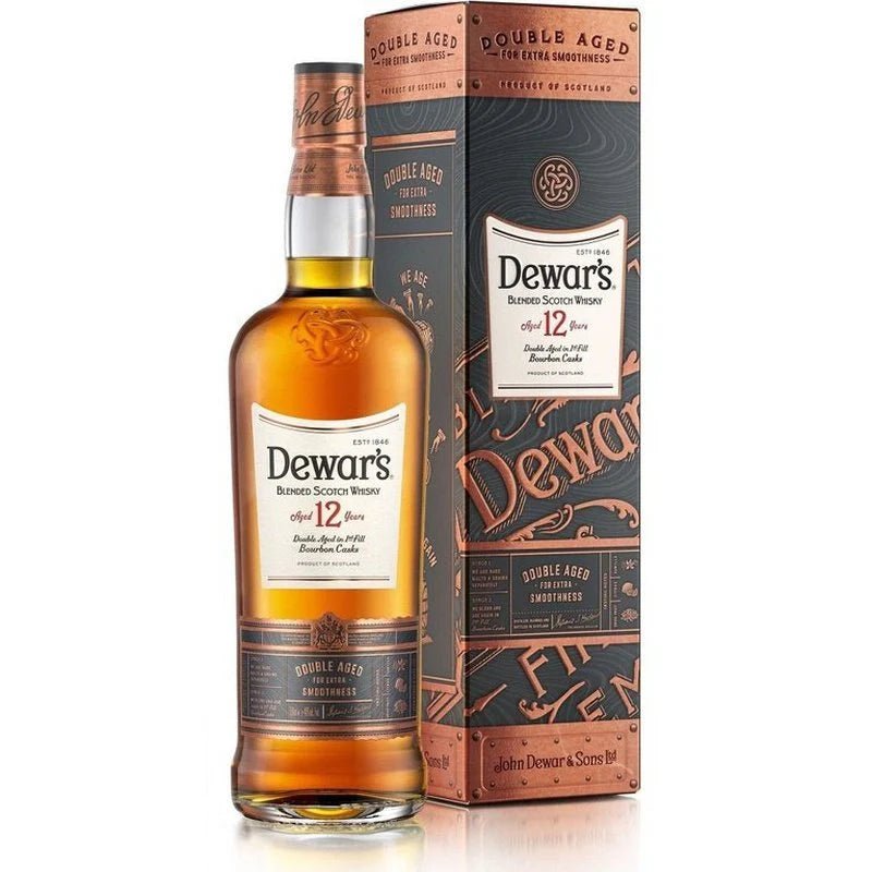 Dewar's Double Aged 1st Fill Bourbon Casks 12 Year Blended Scotch Whisky - Bottles2Gift