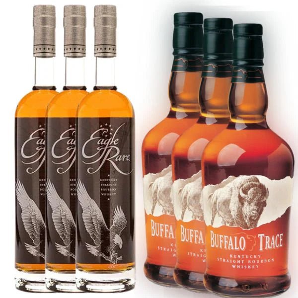 Eagle Rare 10 - Year and Buffalo Trace 6 - pack Bottle Bourbon Bundle - Bottles2Gift