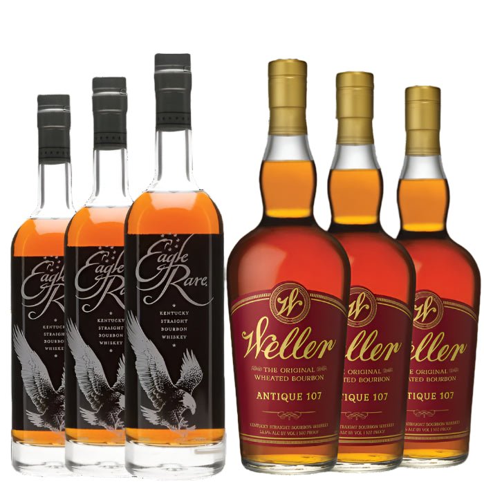 Eagle Rare 10 - Year and Weller Antique 107 6 - Pack Bottle Bundle - Bottles2Gift