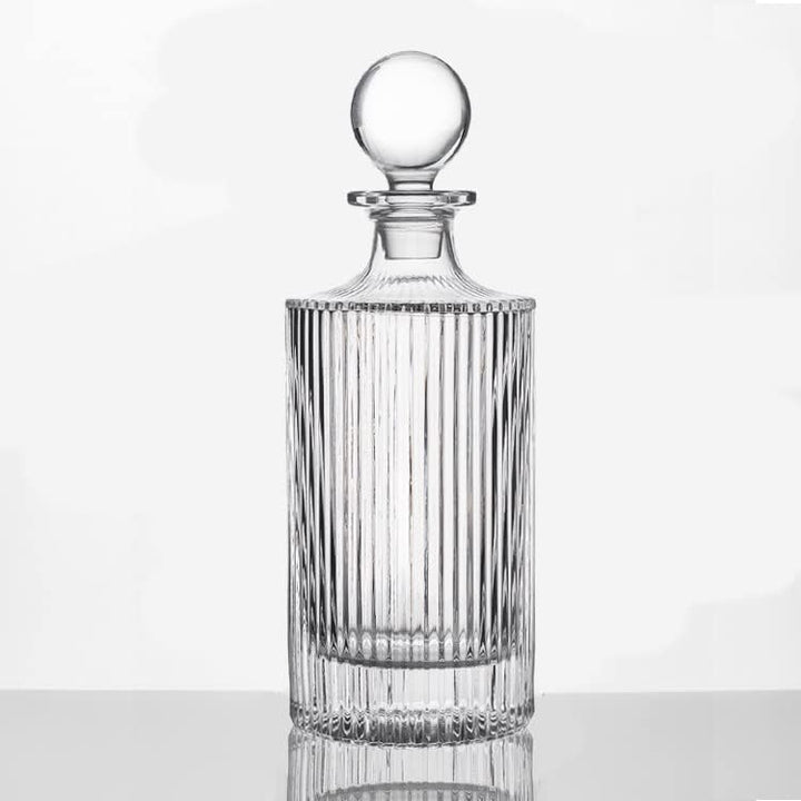 Elegant Fluted Glass Whiskey Decanter - Bottles2Gift