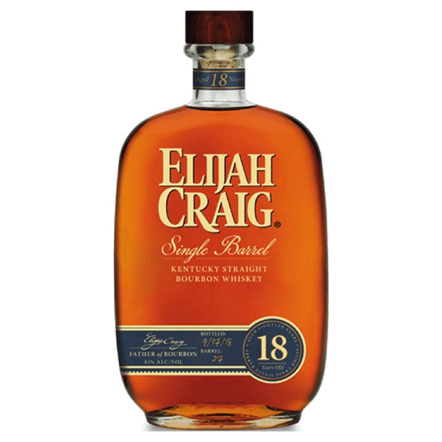 Elijah Craig 18 Year Old Single Barrel Kentucky Straight Bourbon Whiskey - Bottles2Gift