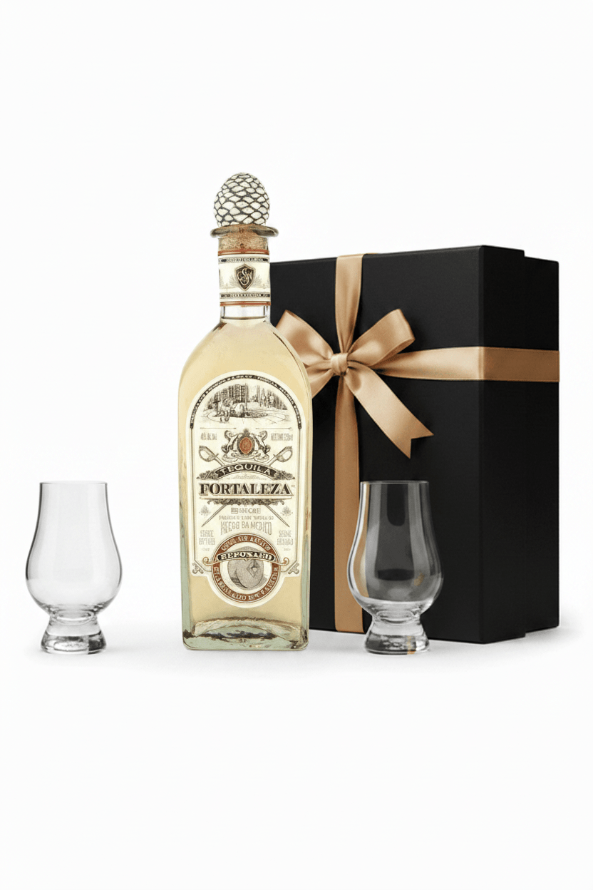 Fortaleza Reposado Tequila Gift Set W/ Gift Box and 2 Glasses - Bottles2Gift