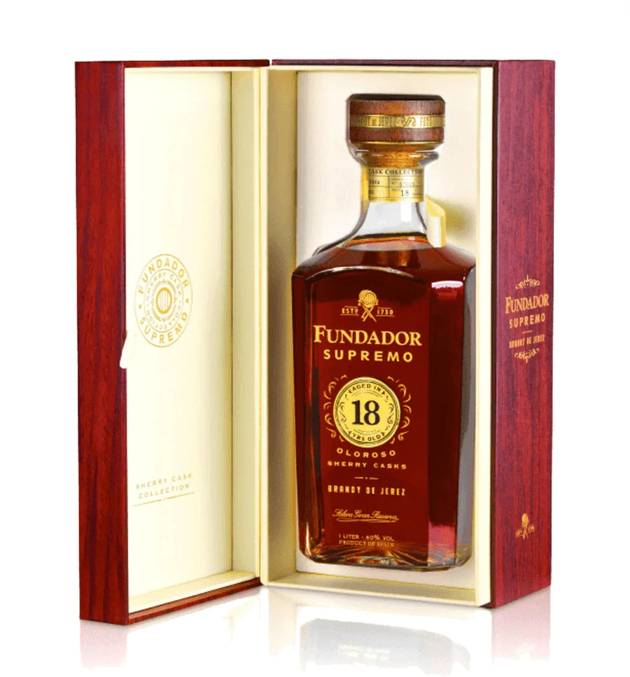Fundador Brandy De Jerez Supremo Oloroso Sherry Casks Solera Gran Reserva 18 Yr - Bottles2Gift