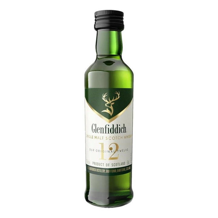 Glenfiddich 12 Year Old Single Malt Scotch Whisky 50ml Miniature - Bottles2Gift