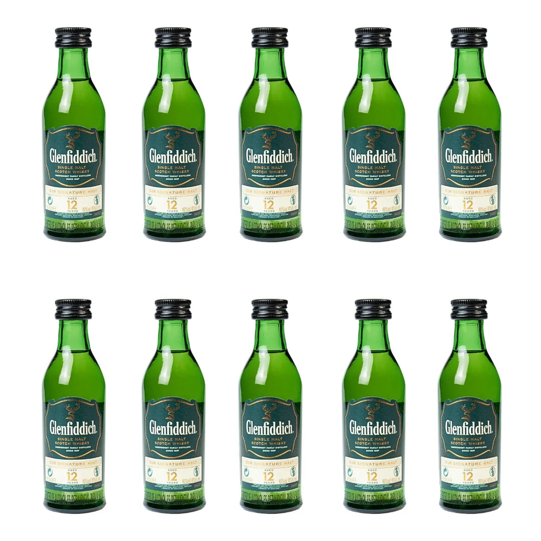 Glenfiddich 12 Year Old Single Malt Scotch Whisky 50ml Miniature - Bottles2Gift