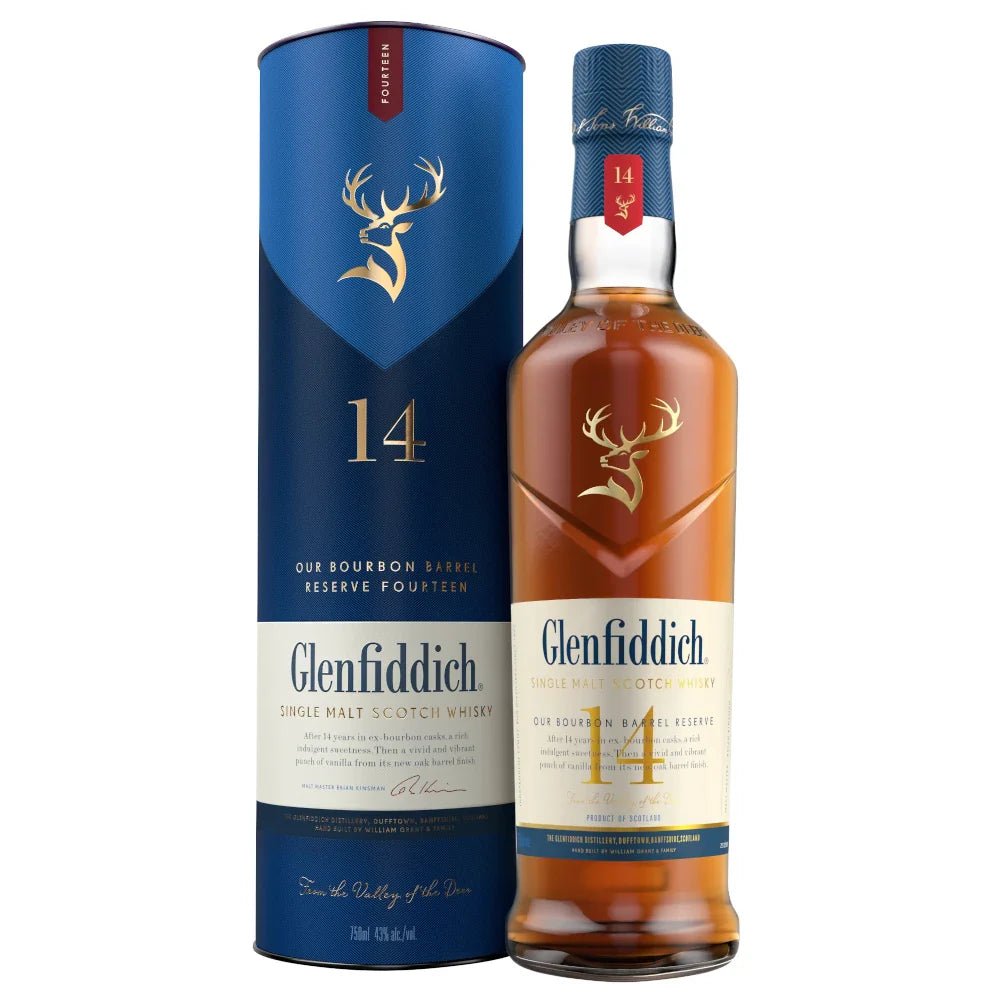 Glenfiddich 14 Year Old Bourbon Barrel Reserve Scotch Whisky - Bottles2Gift
