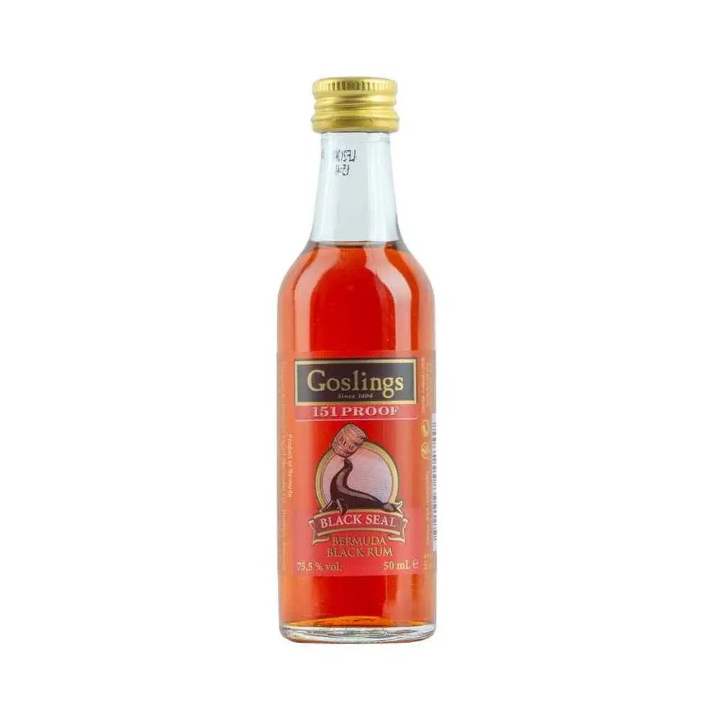 Goslings Black Rum Black Seal 151 Proof 50ml Miniature - Bottles2Gift