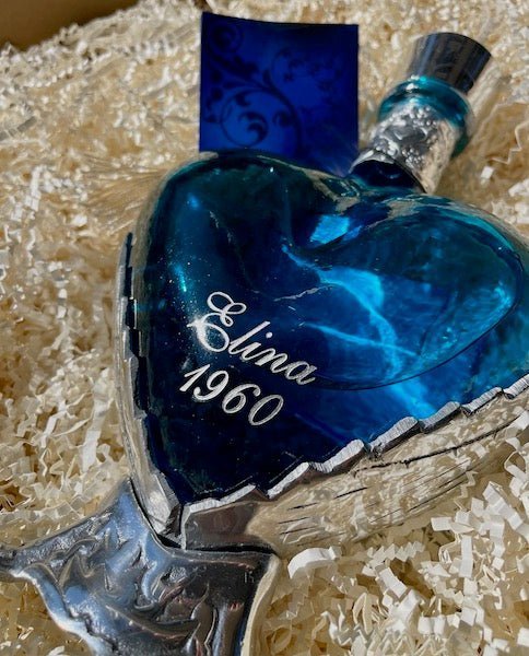 Grand Love Blue Heart Bottle Blanco Tequila - Bottles2Gift