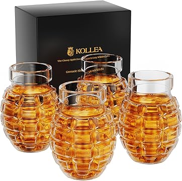 Grenade Whiskey Glasses (Set of 4) - Bottles2Gift