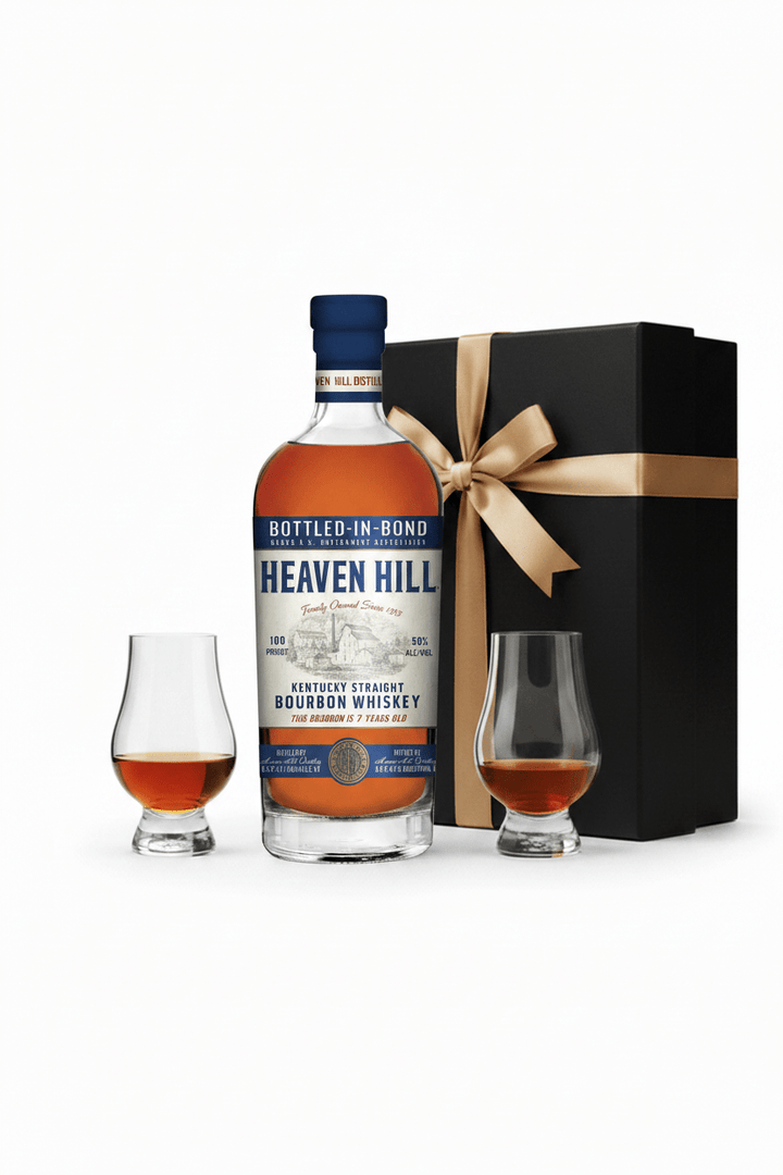 Heaven Hill Bottled-In-Bond Bourbon Gift Set W/Gift Box and Glasses 750ml - Bottles2Gift
