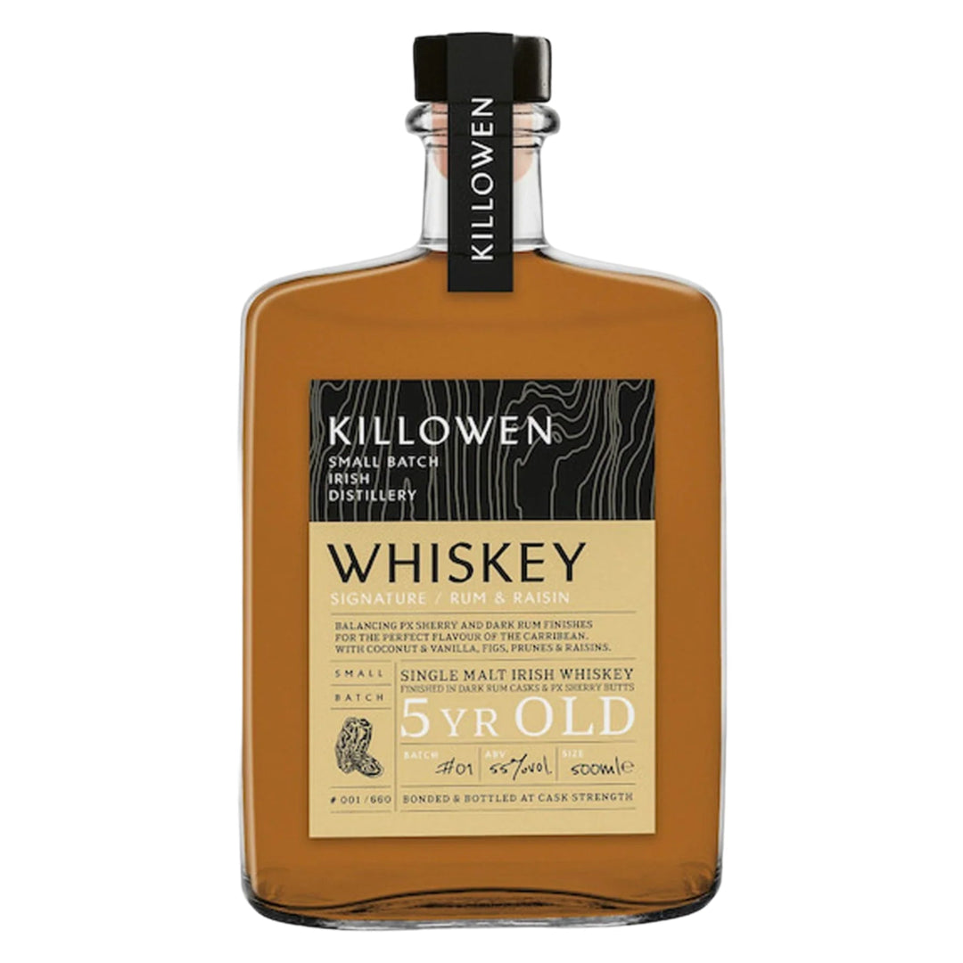 Killowen Rum & Raisin Px Sherry Butt & Dark Rum Cask Finish Single Malt Irish Whiskey - Bottles2Gift
