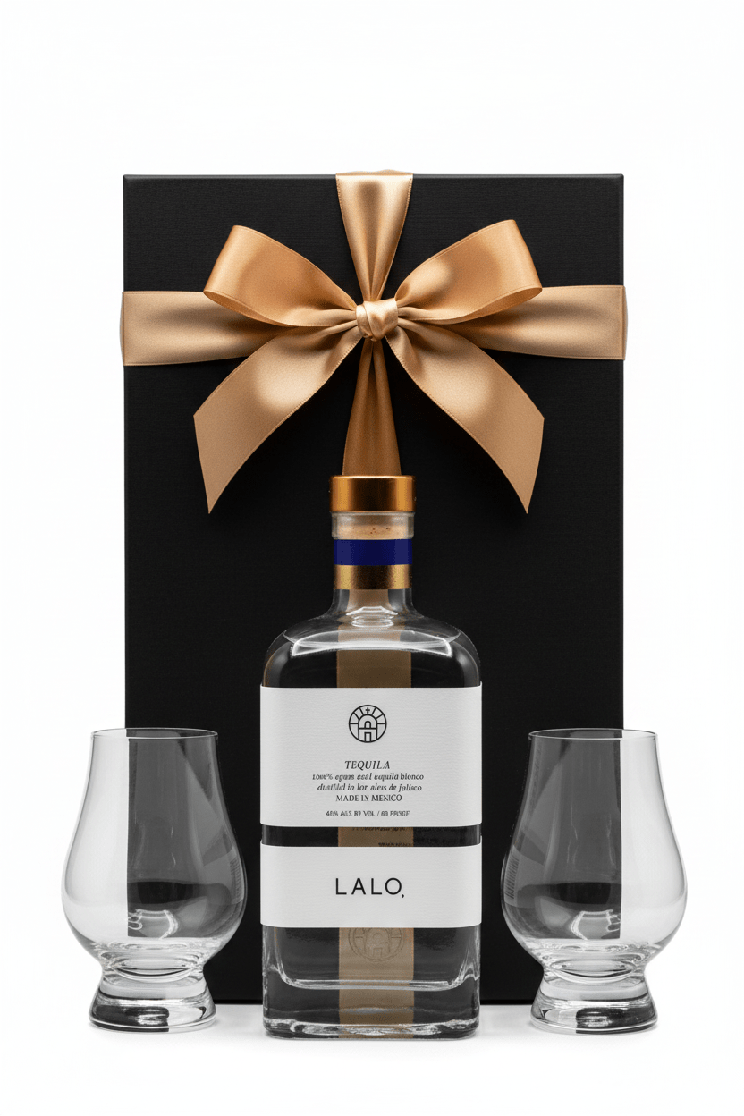 LALO Tequila Blanco Gift Box W/ 2 Tequila Glasses - Bottles2Gift