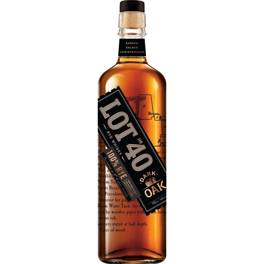 Lot 40 Dark Oak Canadian Rye Whisky - Bottles2Gift