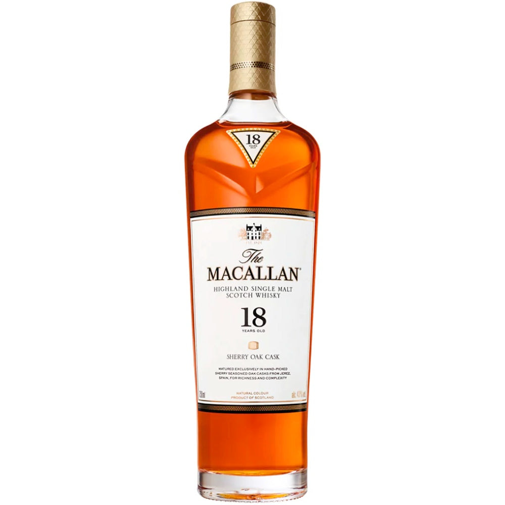 The Macallan Sherry Oak 18 Year Old Single Malt Scotch Whisky - Whiskey Pros