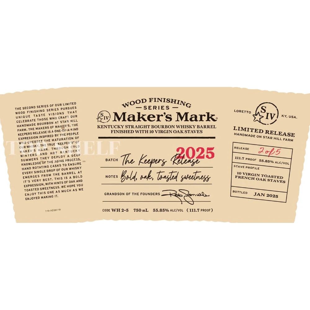 Maker’s Mark Wood Finishing Series 2025 The Keeper's Release Kentucky Straight Bourbon - Bottles2Gift