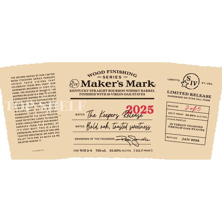 Maker’s Mark Wood Finishing Series 2025 The Keeper's Release Kentucky Straight Bourbon - Bottles2Gift
