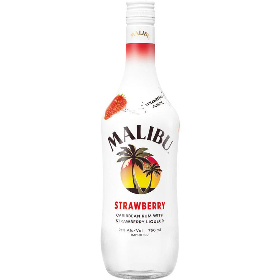 Malibu Strawberry Flavored Caribbean Rum with Strawberry Liqueur - Bottles2Gift
