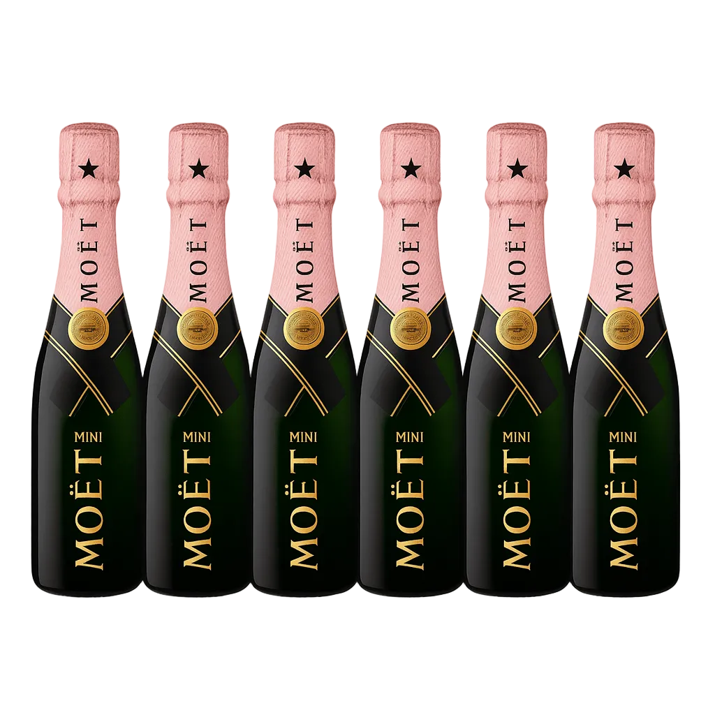 Moet & Chandon Champagne Brut Rose 6 - pack 187ml - Bottles2Gift