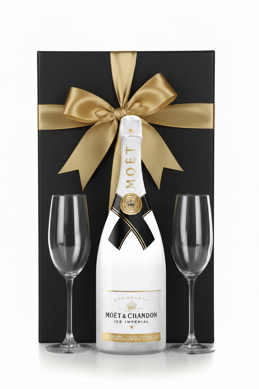 Moët & Chandon Ice Impérial Champagne Gift Box W/ 2 Champagne Flutes - Bottles2Gift