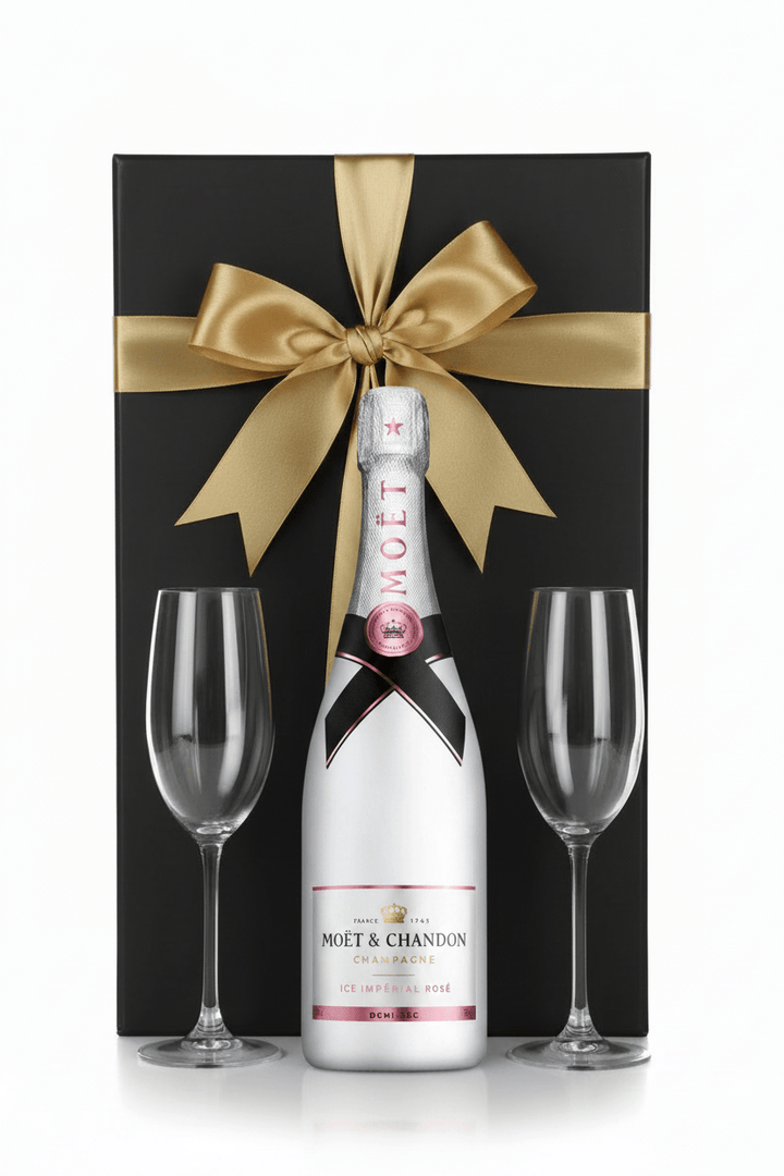 Moët & Chandon Ice Impérial Rosé Champagne Gift Box W/ 2 Champagne Flutes - Bottles2Gift