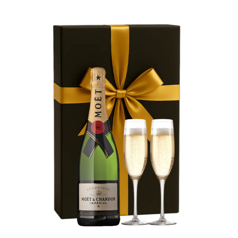 Moët & Chandon Impérial Brut Champagne Gift Box W/ 2 Champagne Flutes - Bottles2Gift