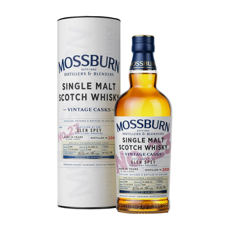 Mossburn 10 Year Glen Spey Distillery Vintage Casks No. 23 Single Malt Scotch Whisky - Bottles2Gift
