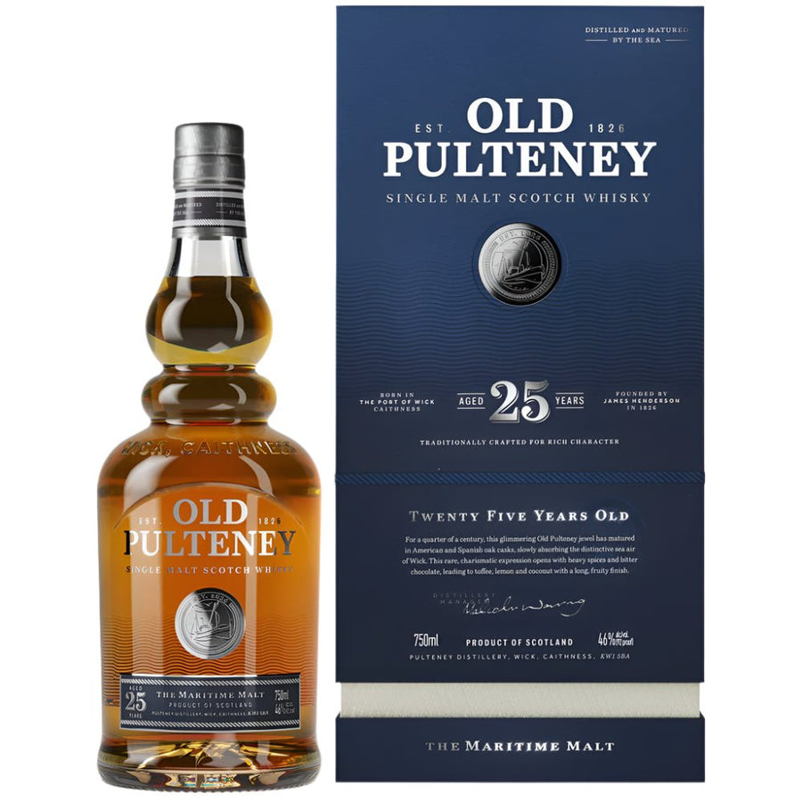Old Pulteney 25 Year Old Single Malt Scotch Whisky - Bottles2Gift