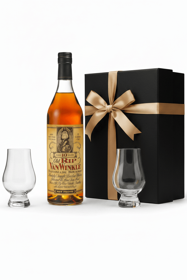 Pappy Van Winkle 10-year Kentucky Straight Bourbon Whiskey 750ml Gift Set W/ Gift Box and Glasses - Bottles2Gift