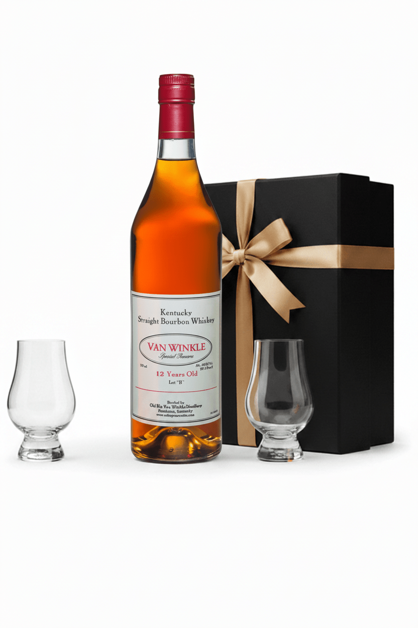 Pappy Van Winkle 12-year Kentucky Straight Bourbon Whiskey 750ml Gift Set W/ Gift Box and Glasses - Bottles2Gift