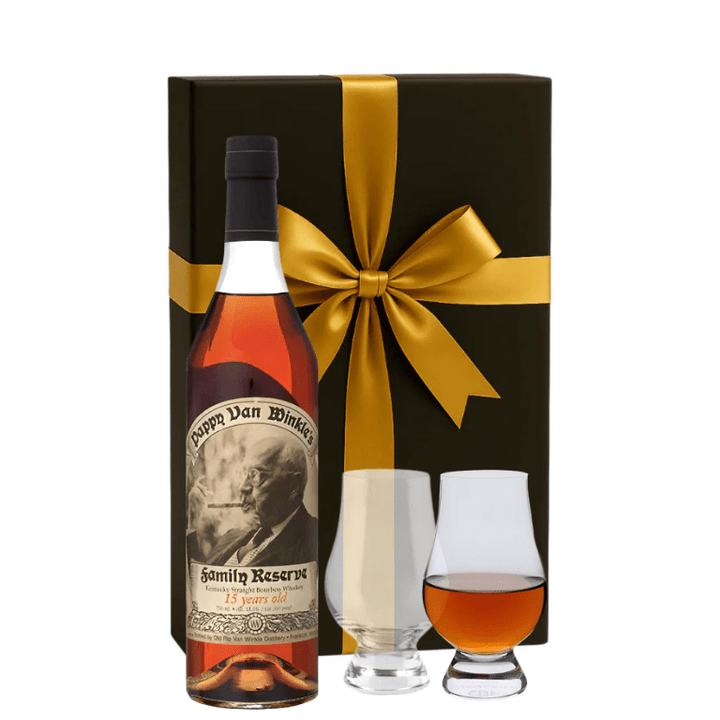 Pappy Van Winkle 15 - year Kentucky Straight Bourbon Whiskey 750ml Gift Set W/ Gift Box and Glasses - Bottles2Gift