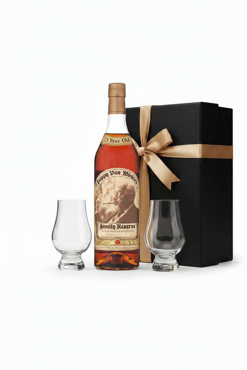 Pappy Van Winkle 23-year Kentucky Straight Bourbon Whiskey 750ml Gift Set W/ Gift Box and Glasses - Bottles2Gift
