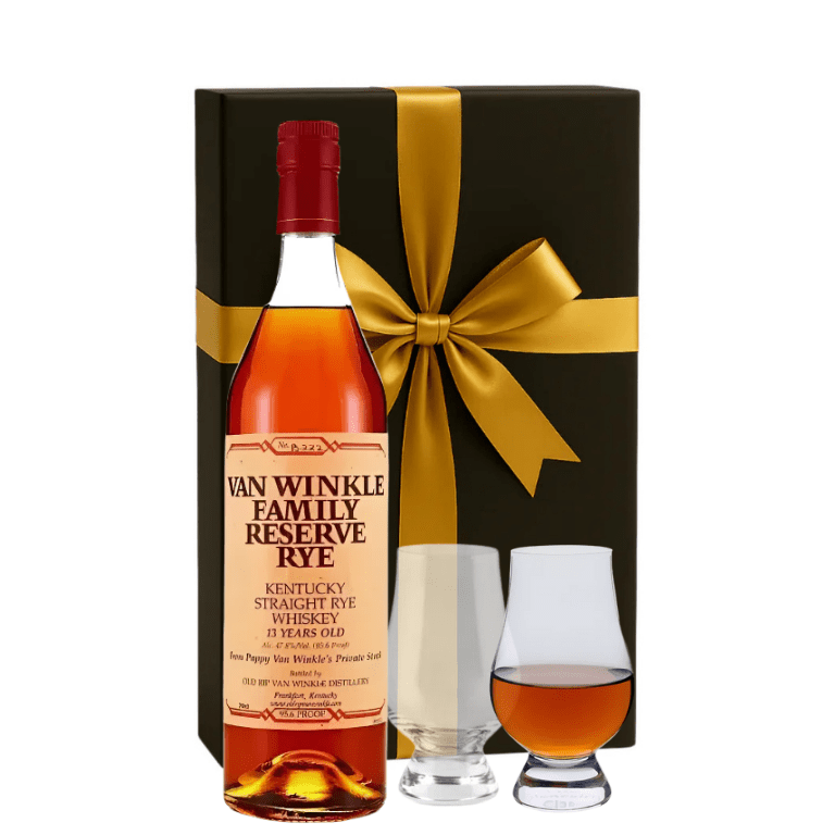 Pappy Van Winkle Family Reserve Rye Whiskey 750ml Gift Set W/ Gift Box & Glasses - Bottles2Gift