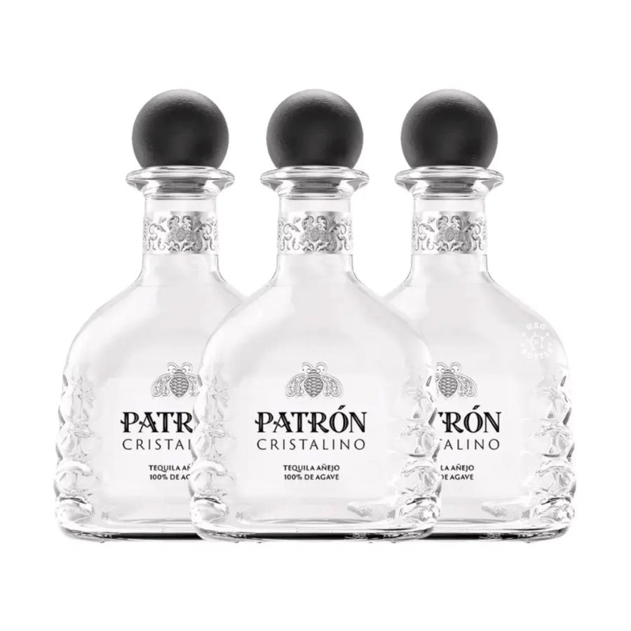 Patrón Cristalino Añejo Tequila 3 - bottle Bundle - Bottles2Gift