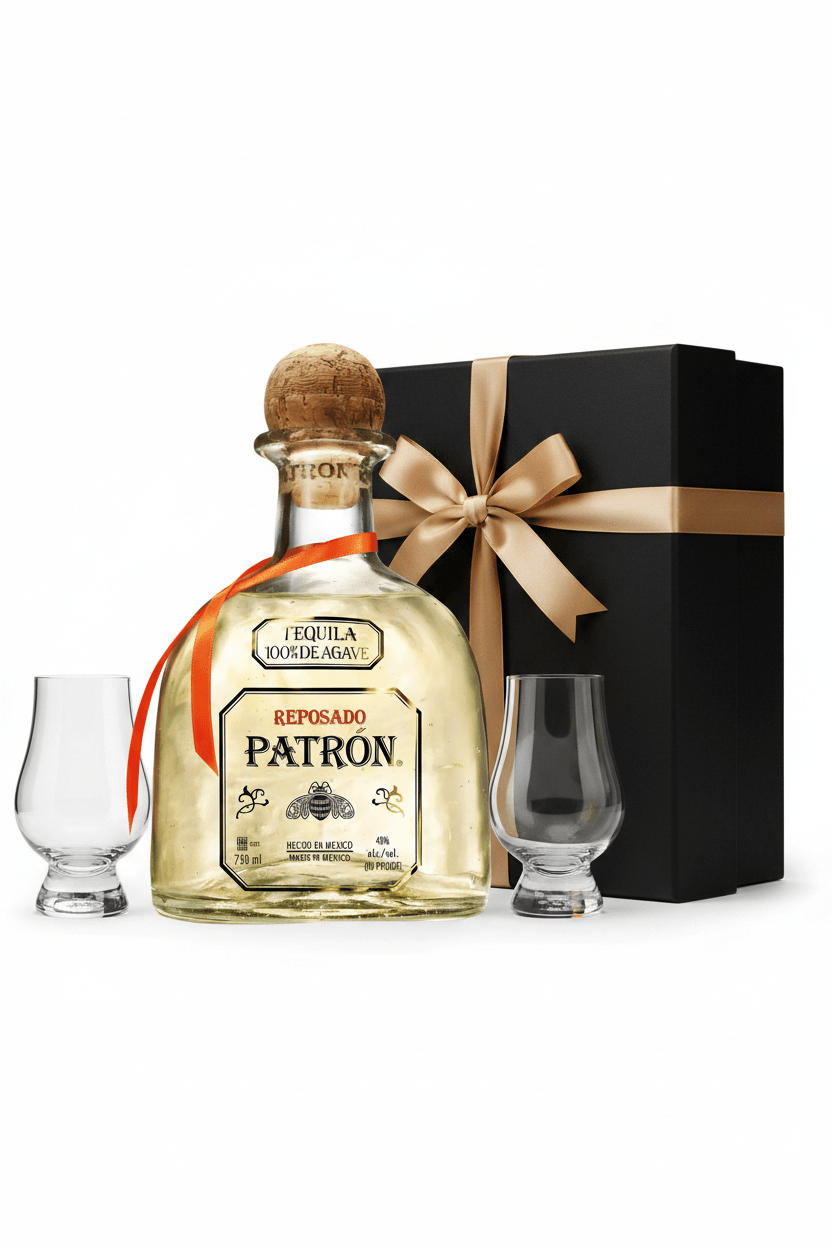 Patrón Reposado Tequila Gift Set W/ Gift Box and 2 Glasses 750ml - Bottles2Gift