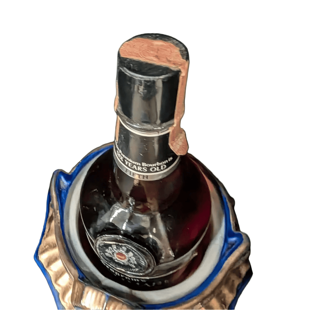 RARE & SEALED: 1975 Seagram’s Benchmark Bourbon | 57th American Legion Decanter - Bottles2Gift