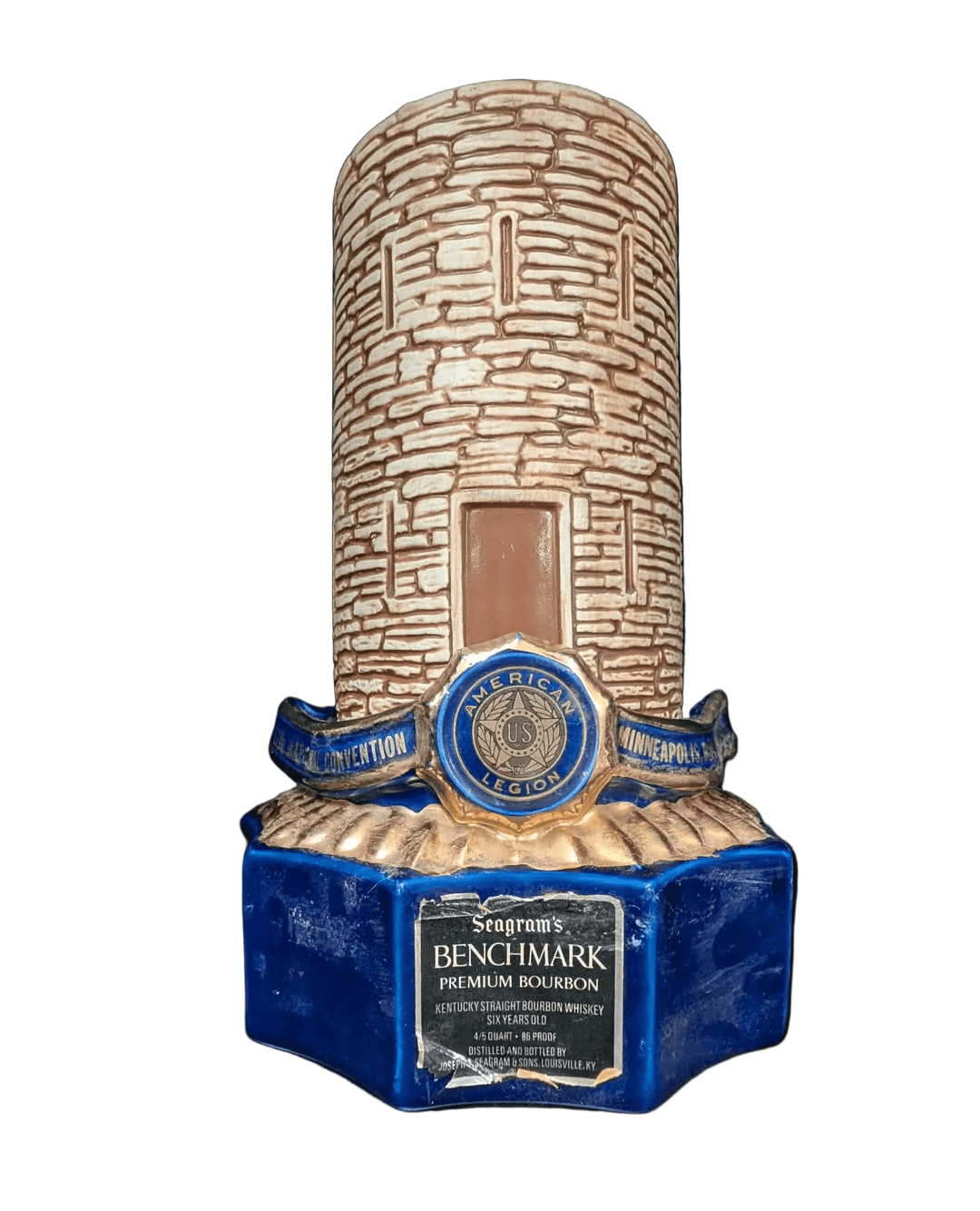 RARE & SEALED: 1975 Seagram’s Benchmark Bourbon | 57th American Legion Decanter - Bottles2Gift