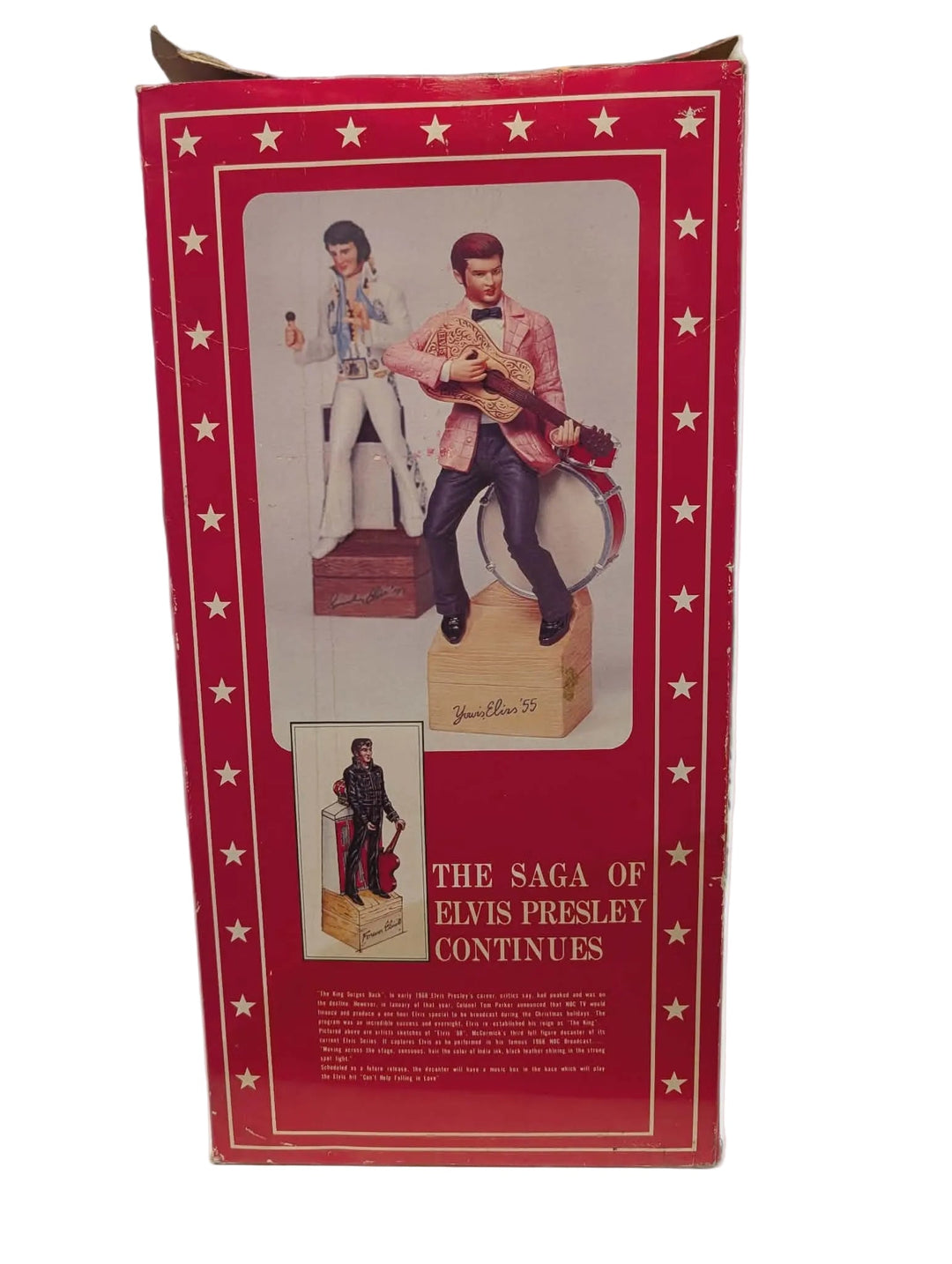 🎸 RARE & SEALED: Vintage McCormick "Elvis Presley" Porcelain Decanter | Second in a Series - Bottles2Gift