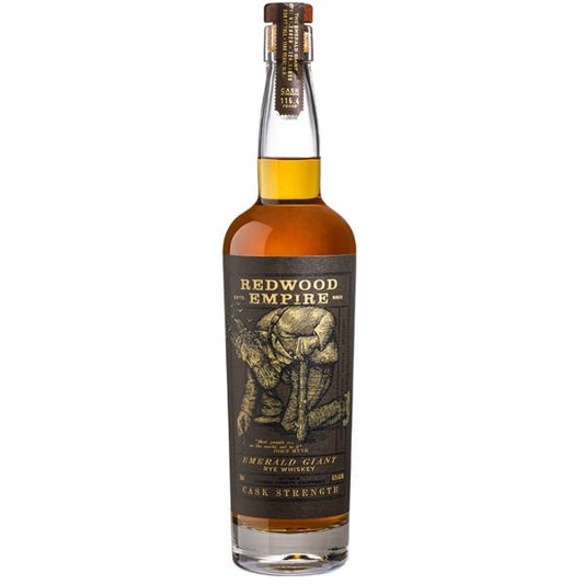 Redwood Empire Emerald Giant Cask Strength Rye Whiskey - Bottle Engraving